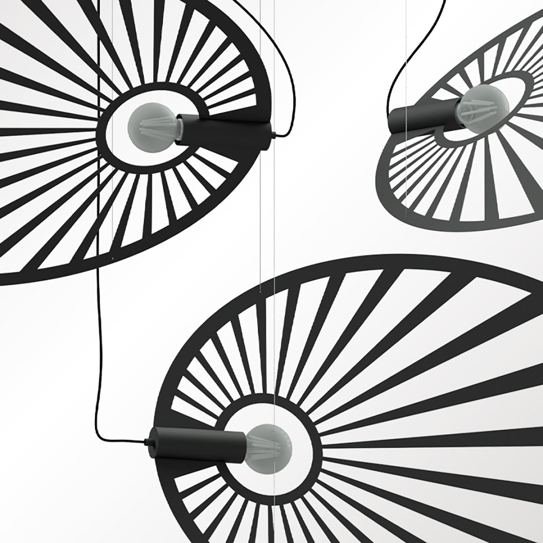 Lampa wisząca LEHDET czarna - 13756