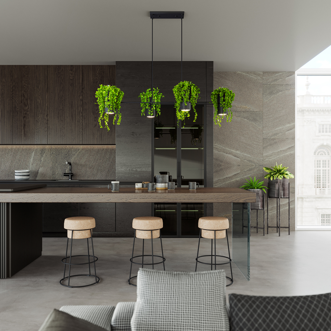 Lampa wisząca KUKKIA czarna - 13770