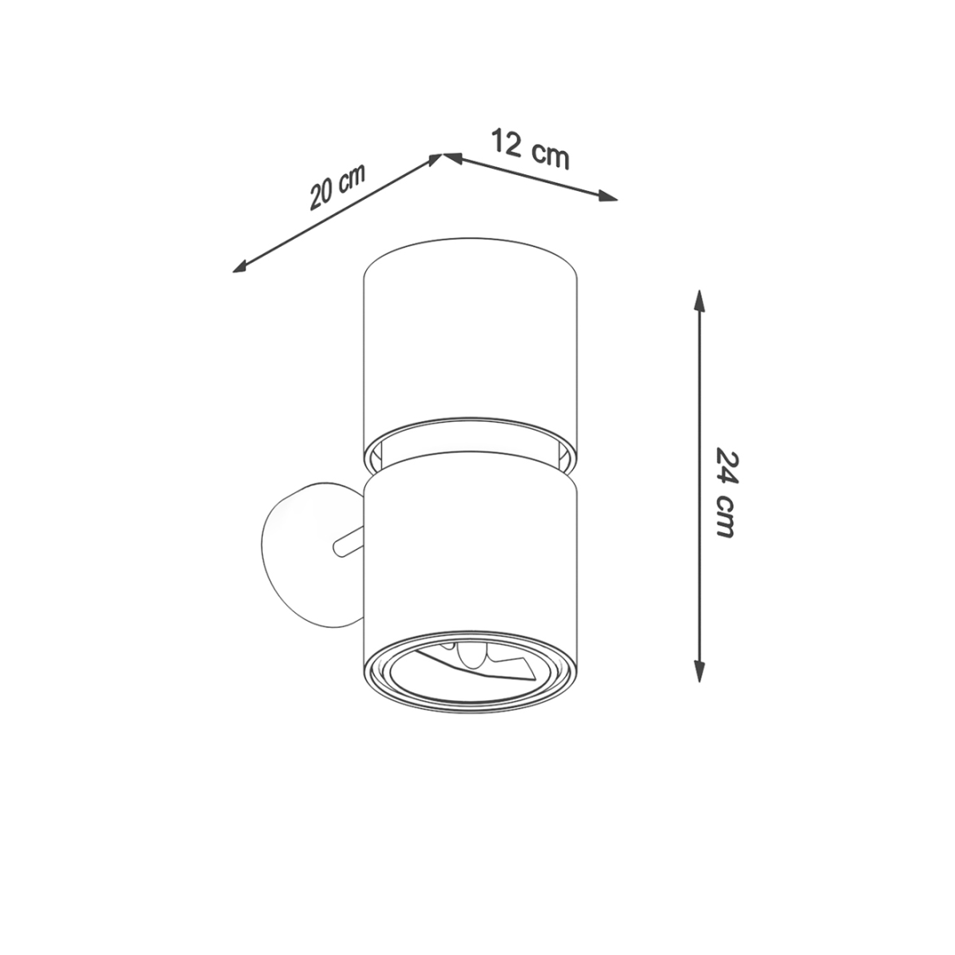 Kinkiet KUKKIA czarna - 13778