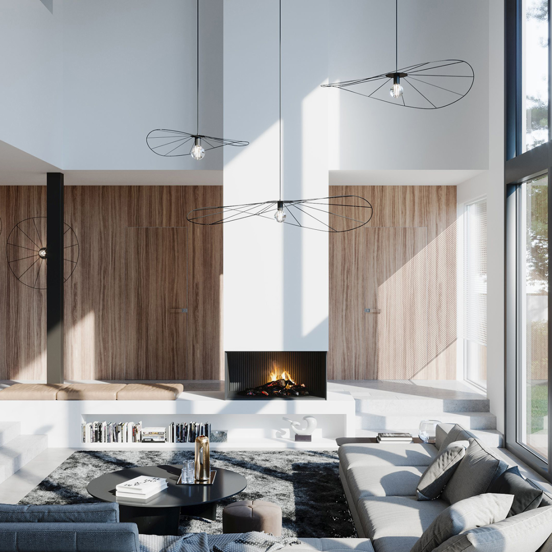 Lampa wisząca ESKOLA 70 czarna - 13798