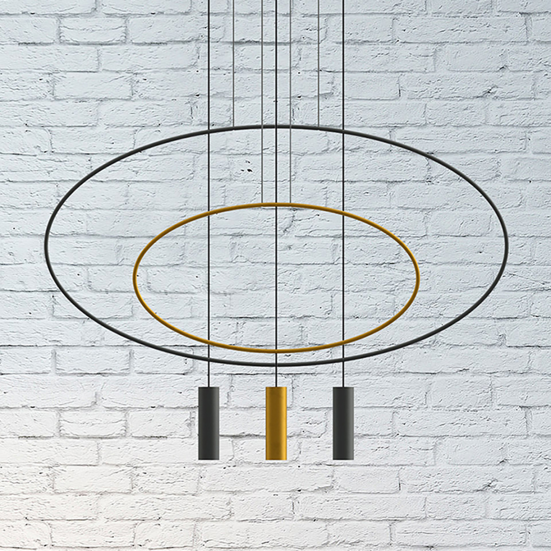 Lampa wisząca HOLAR 2 czarna - 13856