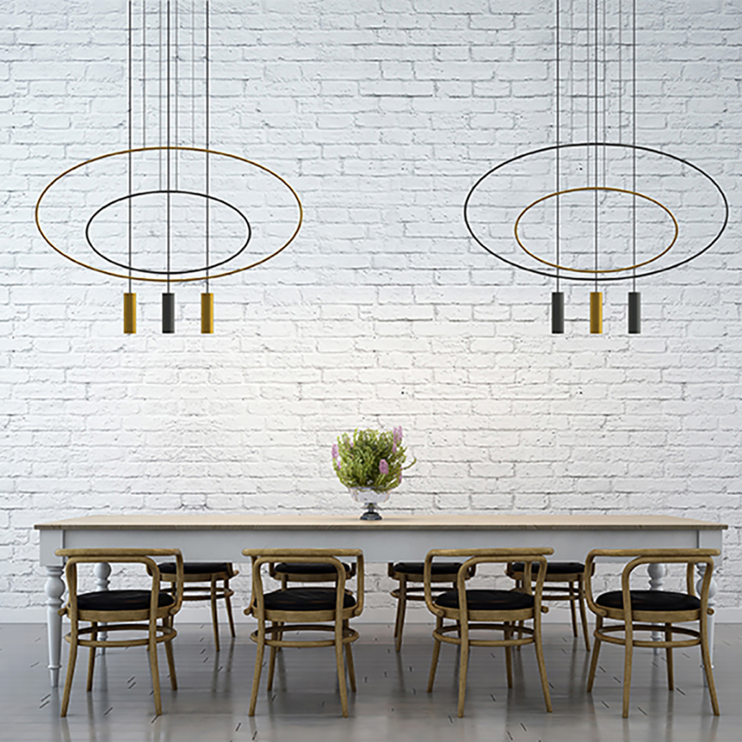 Lampa wisząca HOLAR 2 czarna - 13857