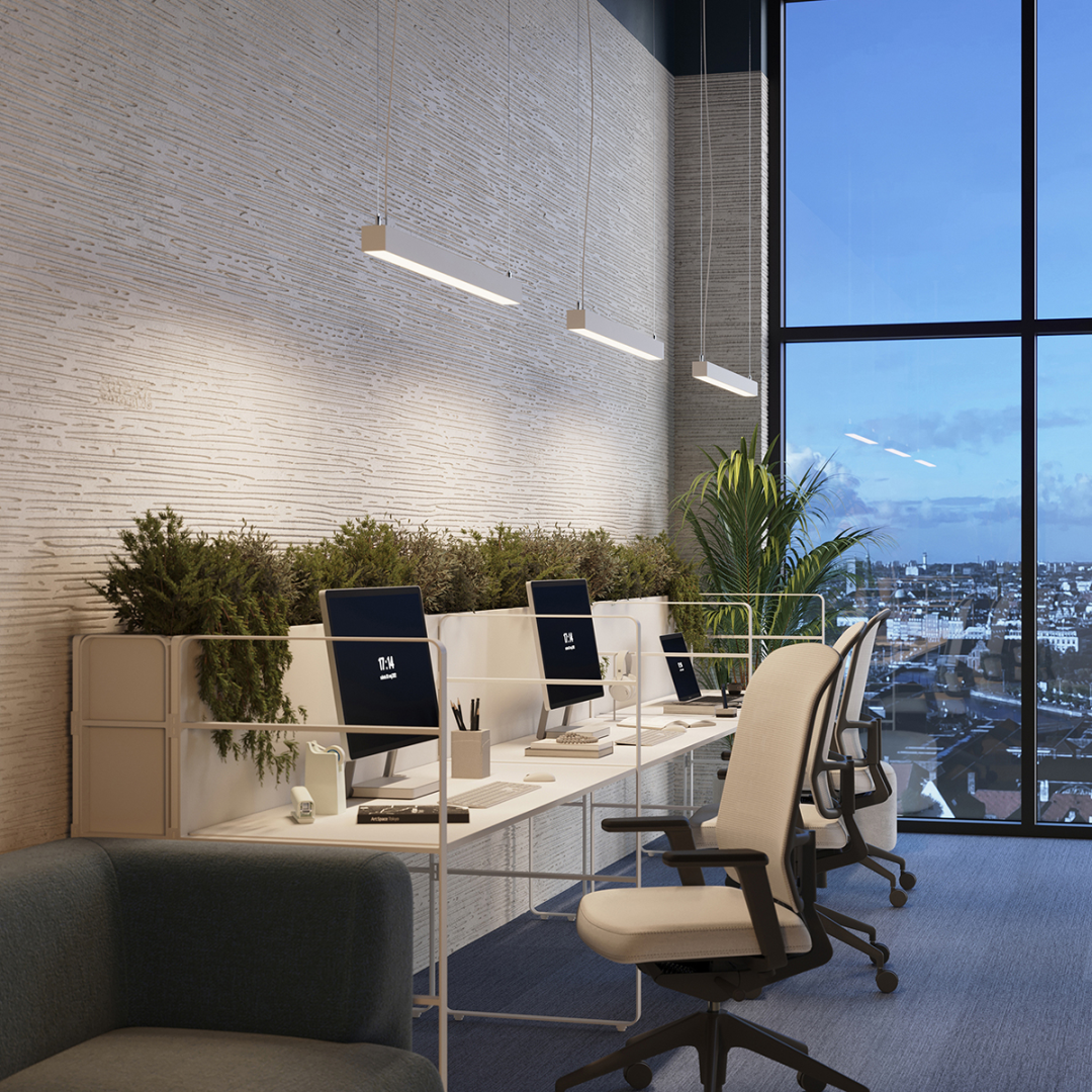 Lampa wisząca PINNE 90 biała 3000K - 14091