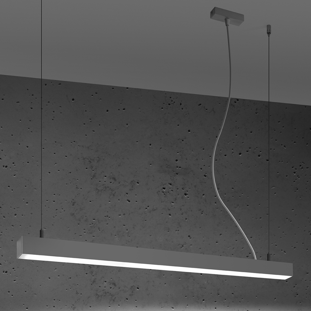 Lampa wisząca PINNE 90 szara 4000K - 14160