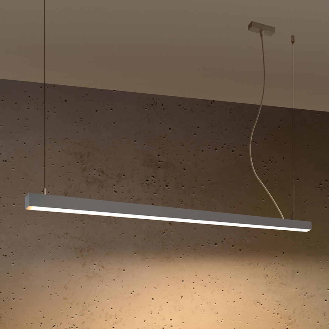 Lampa wisząca PINNE 150 szara 3000K - 14541