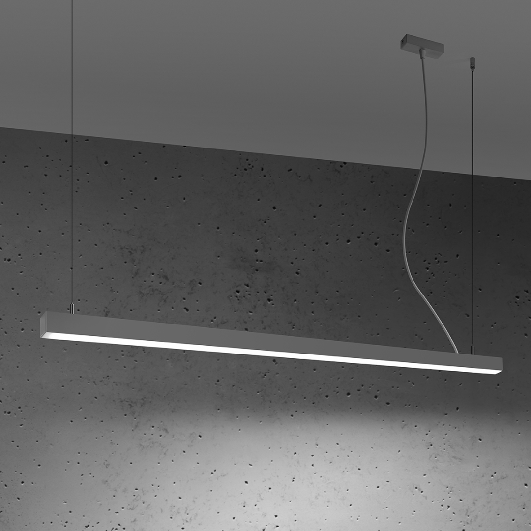 Lampa wisząca PINNE 150 szara 4000K - 14580