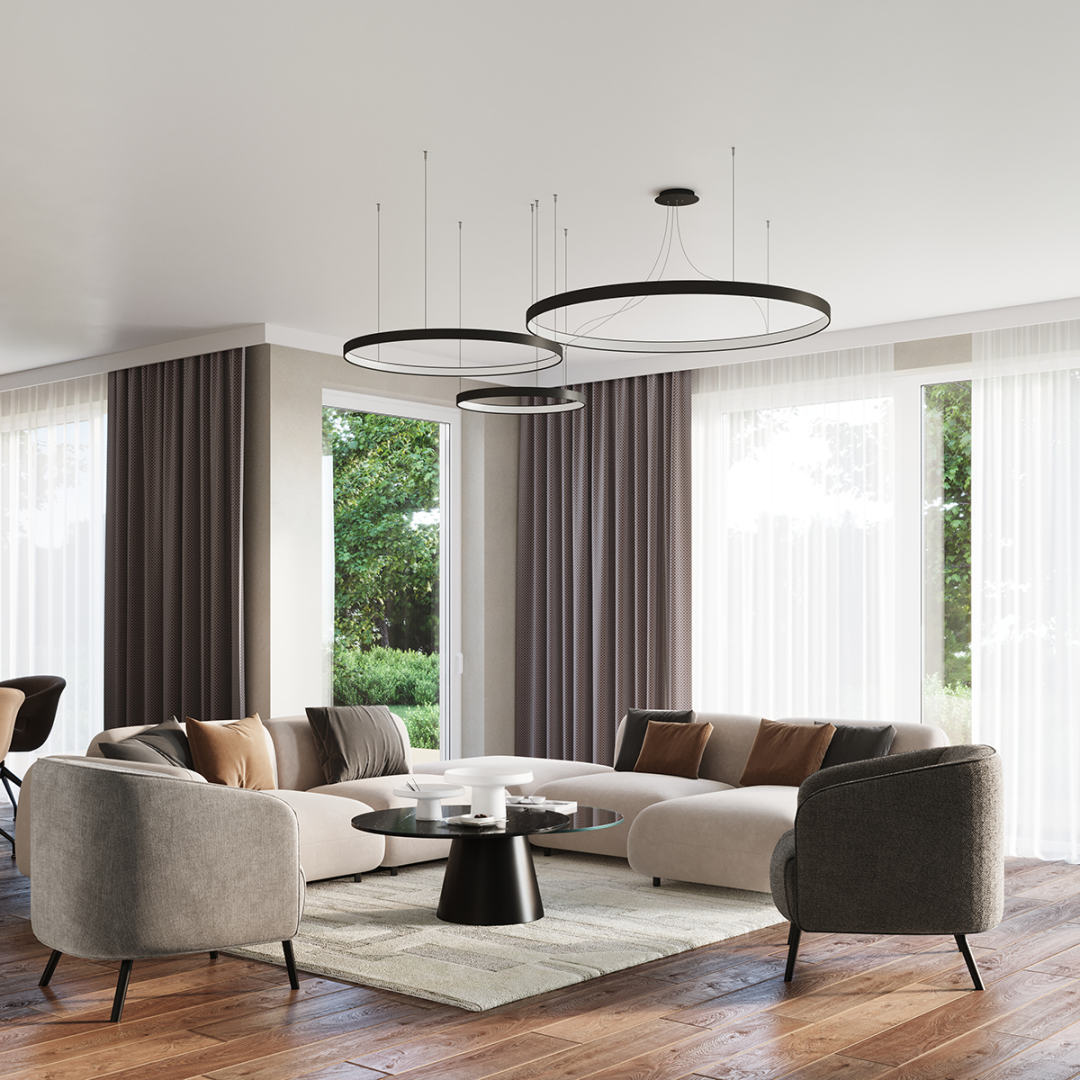 Żyrandol RIO 110 czarny LED 4000K - 14884