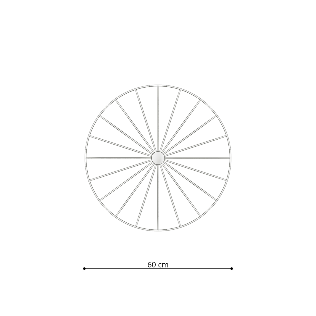 Kinkiet / Plafon SIRKEL 60 czarny - 15280