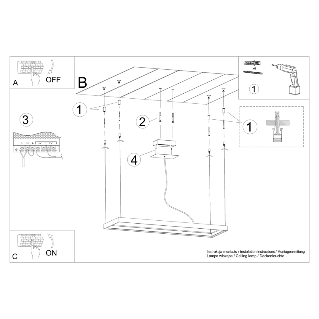 Żyrandol TUULA M czarny LED 3000K - 15458