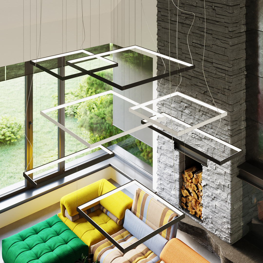 Żyrandol TUULA M czarny LED 4000K - 15485