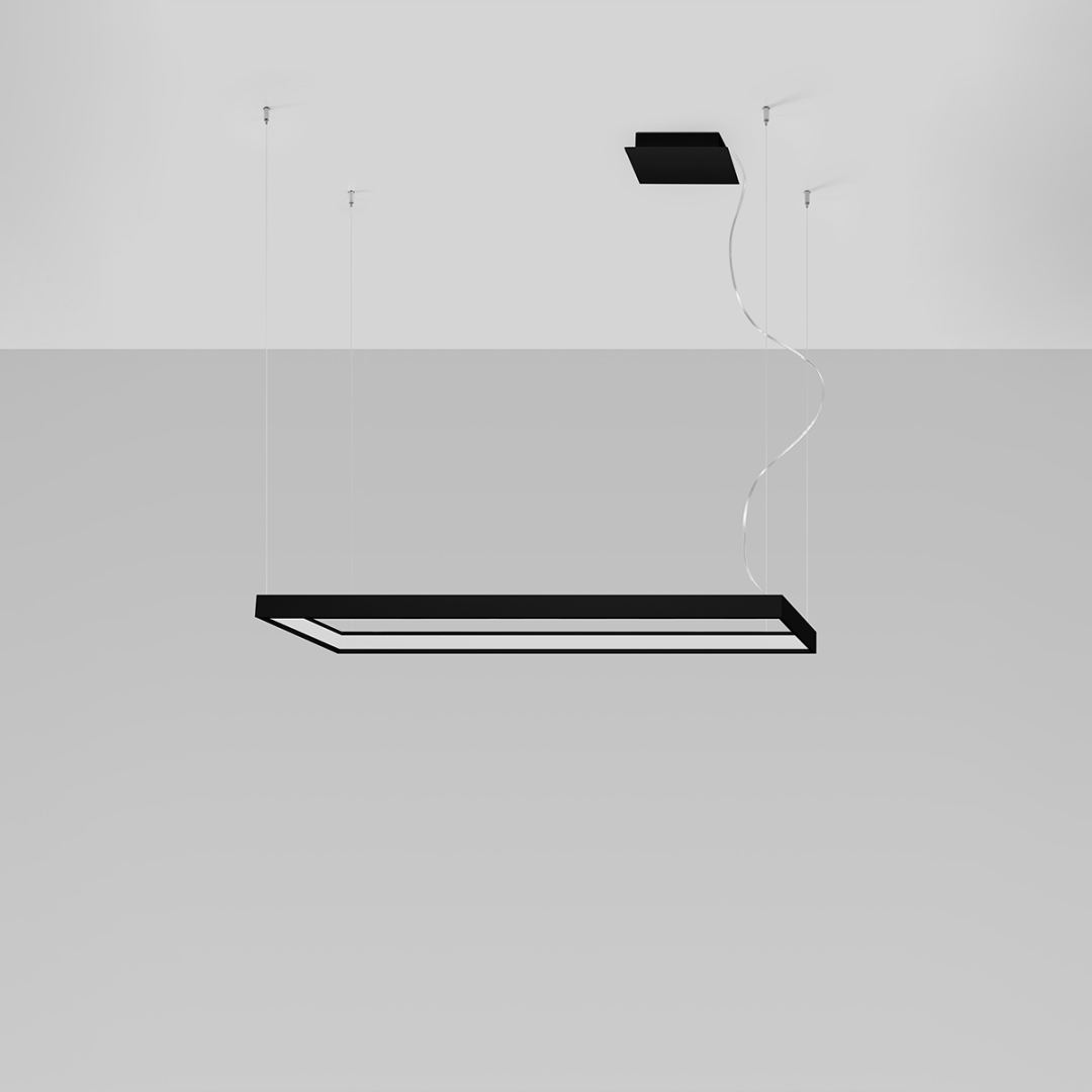 Żyrandol TUULA M czarny LED 4000K - 15487