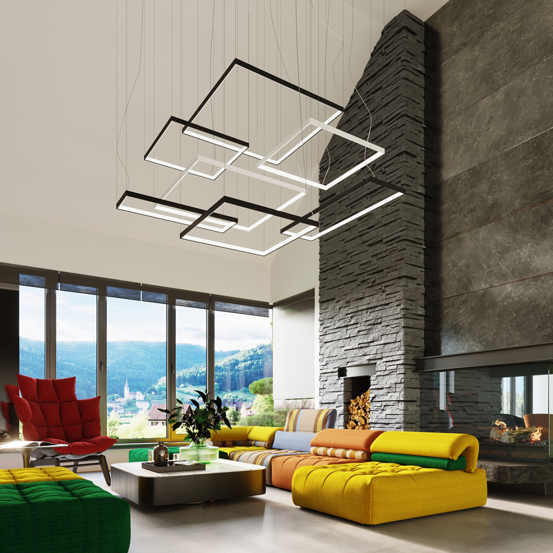 Żyrandol TUULA L czarny LED 3000K - 15520