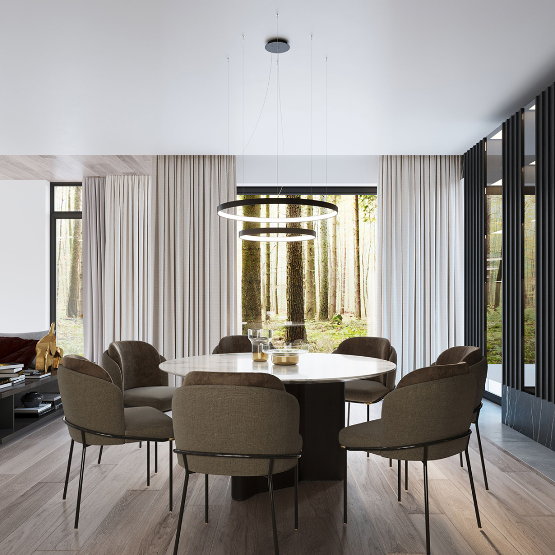 Żyrandol RIO 2 55/78 czarny LED 4000K - 16053