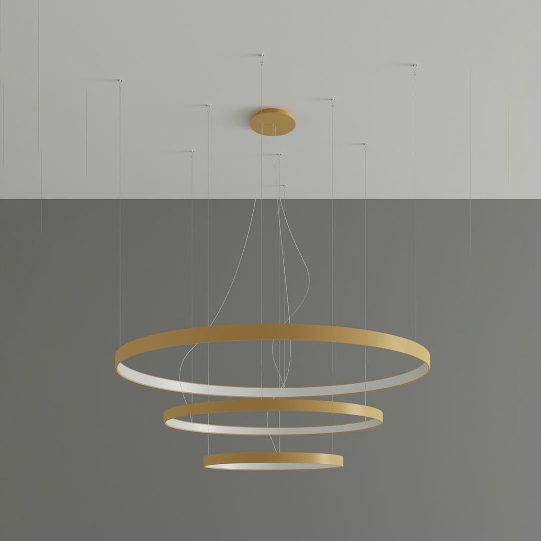 Żyrandol RIO 3 55/78/110 złoty LED 4000K - 16541