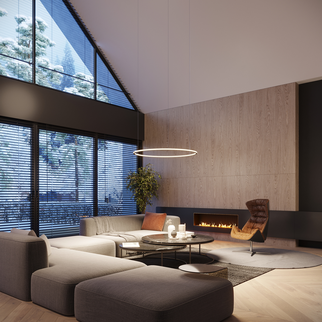 Żyrandol RISA 120 czarny LED 3000K - 16571