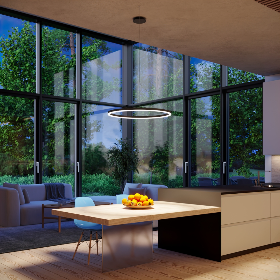 Żyrandol ODA 80 czarny LED 3000K - 16650