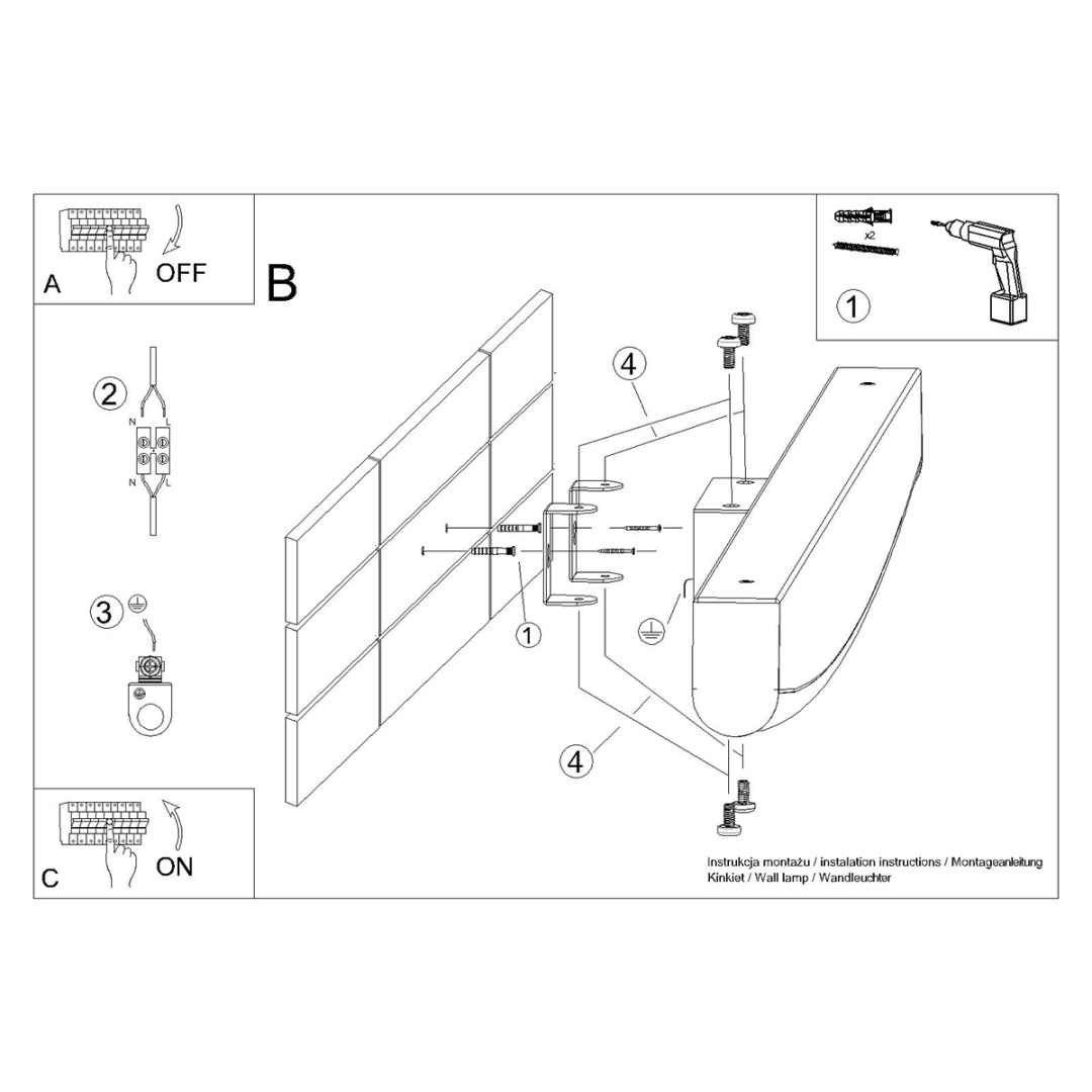 Kinkiet JORUN biały LED 3000K - 16836