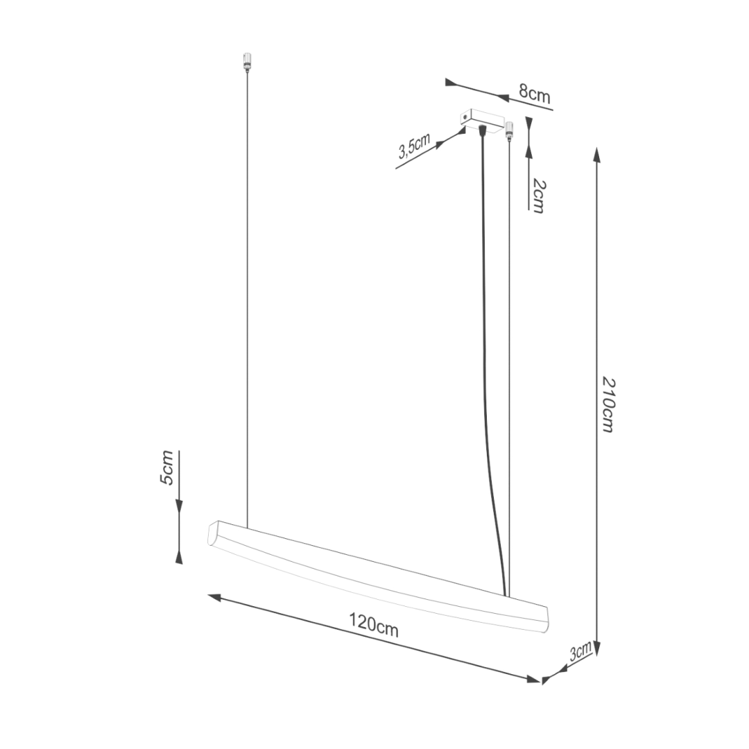 Lampa wisząca JORUN 120 biała LED 4000K - 16962