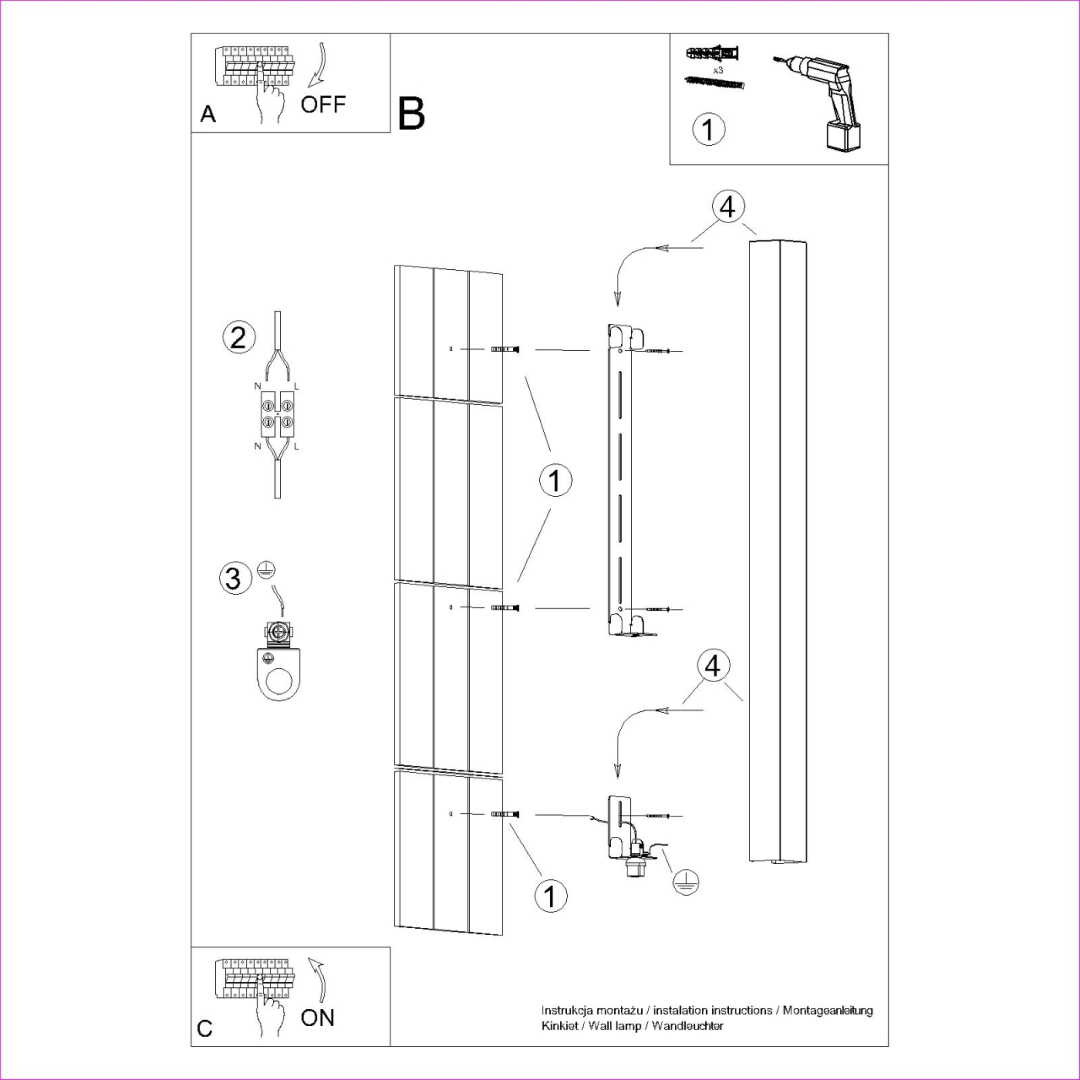 Kinkiet FREYA 120 biały - 17071
