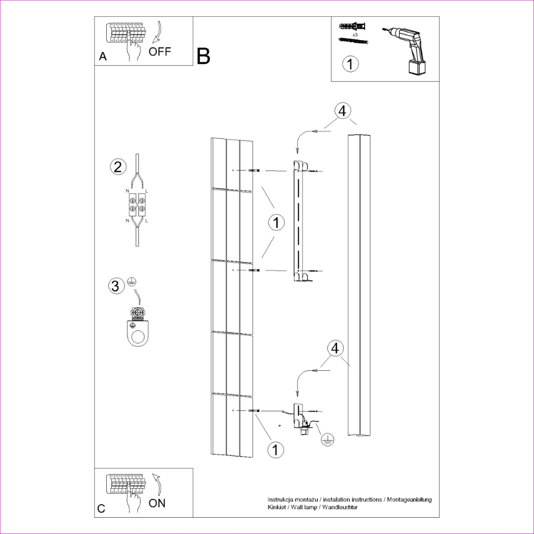 Kinkiet FREYA 150 biały - 17082
