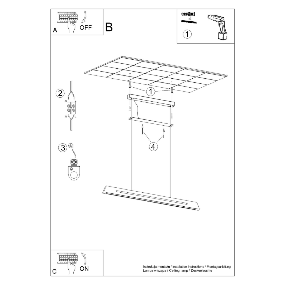 Lampa wisząca SKOG 120 LED 4000K - 17285