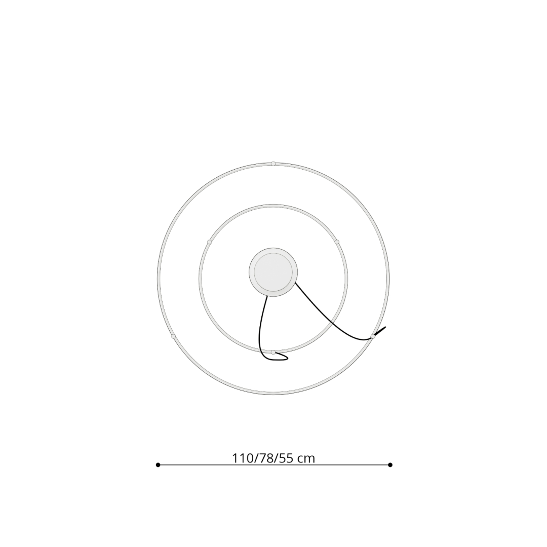 Żyrandol RIO 2 55/78 beżowy LED 3000K - 17416