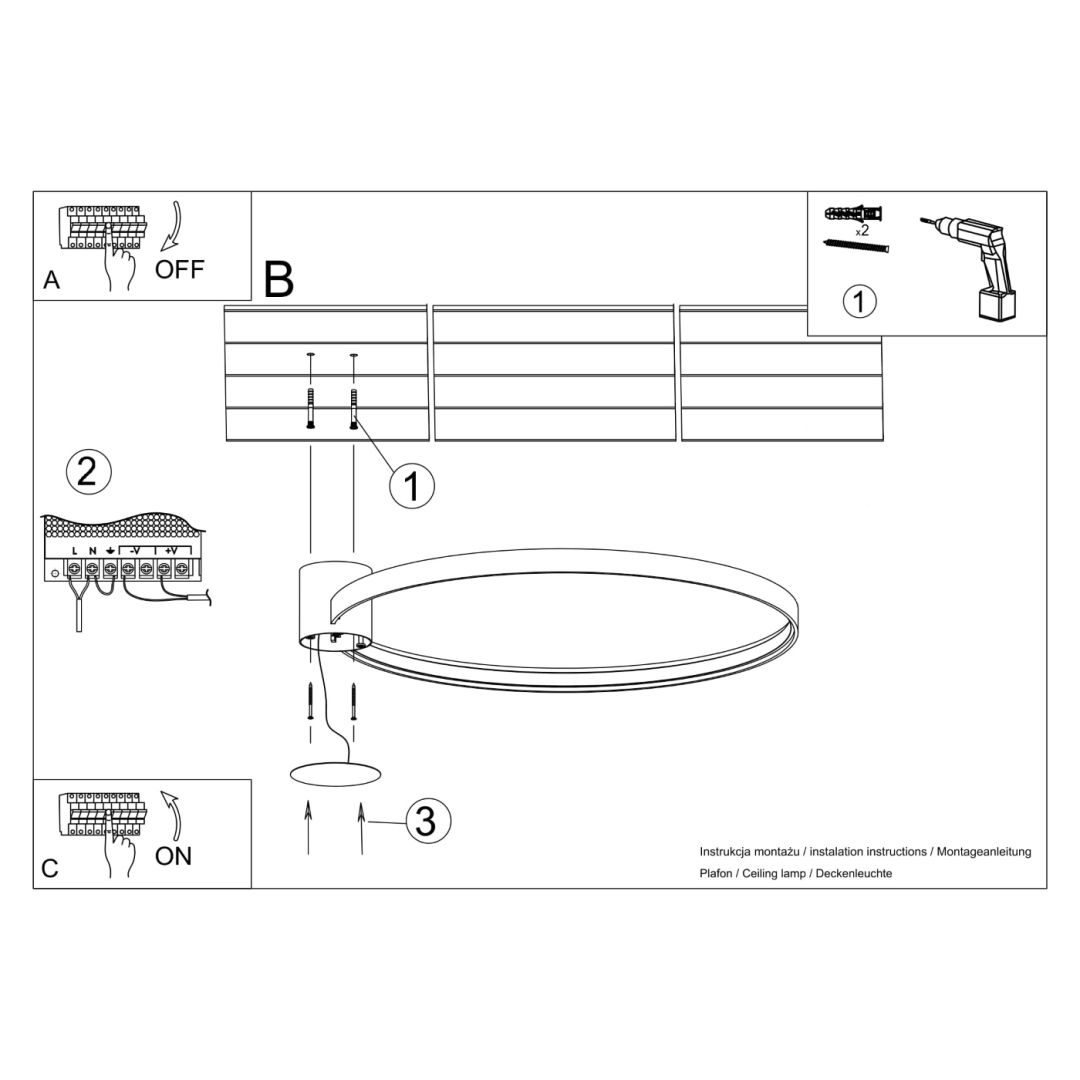 Plafon RIO 78 beżowy LED 3000K - 17578