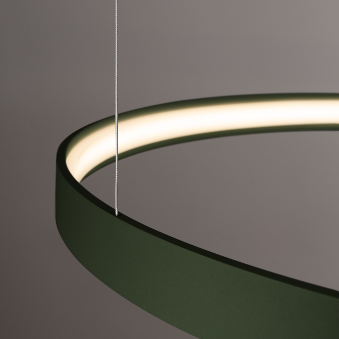 Żyrandol RIO 110 zielona oliwka LED 3000K - 17674