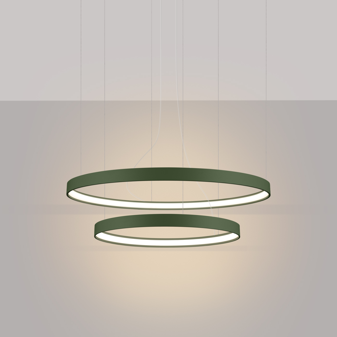 Żyrandol RIO 2 55/78 zielona oliwka LED 3000K - 17729