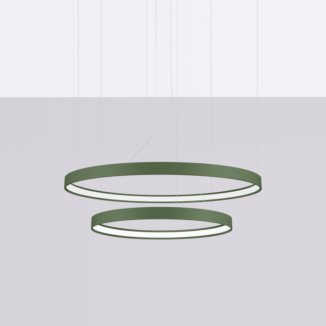 Żyrandol RIO 2 55/78 zielona oliwka LED 4000K - 17756