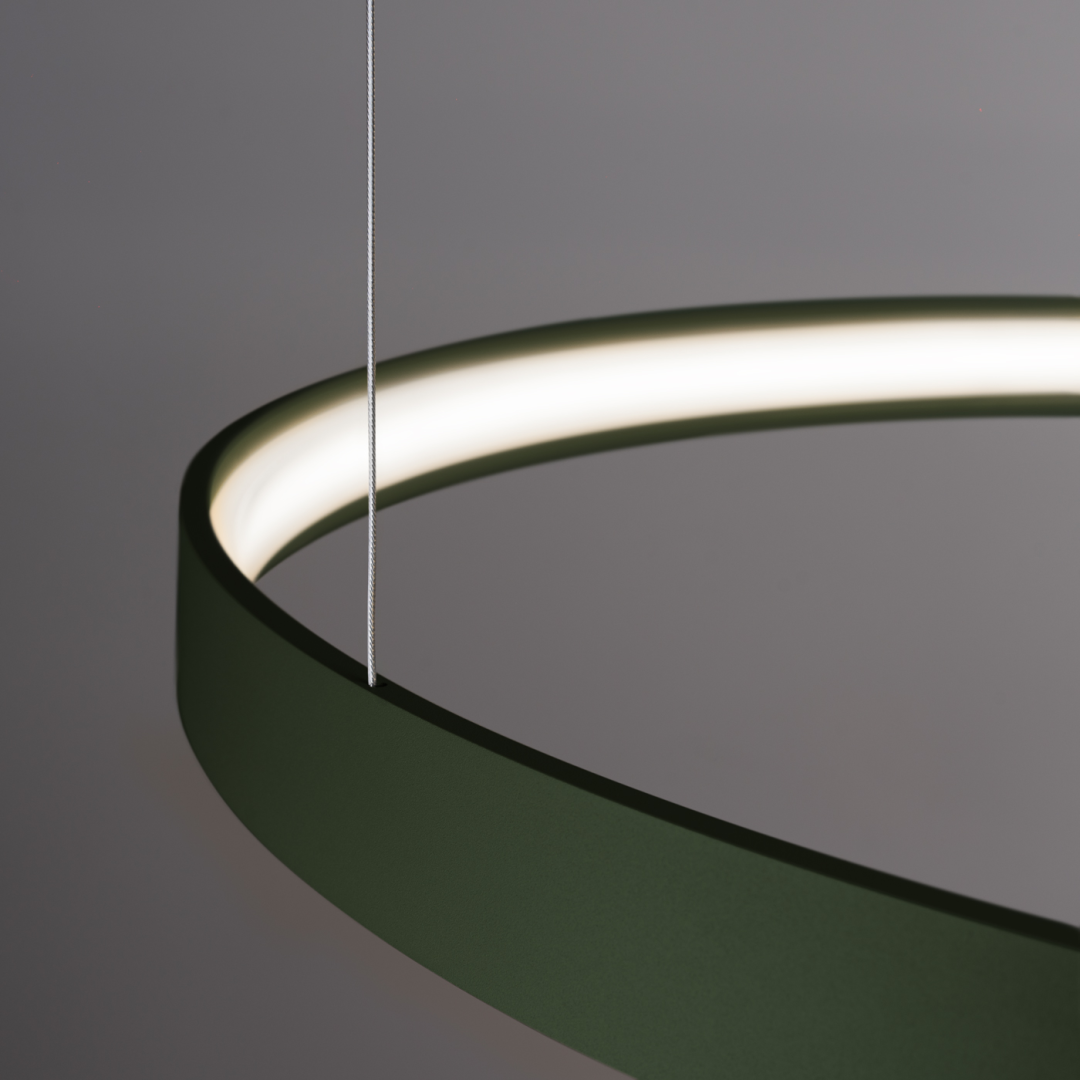 Żyrandol RIO 2 55/78 zielona oliwka LED 4000K - 17758