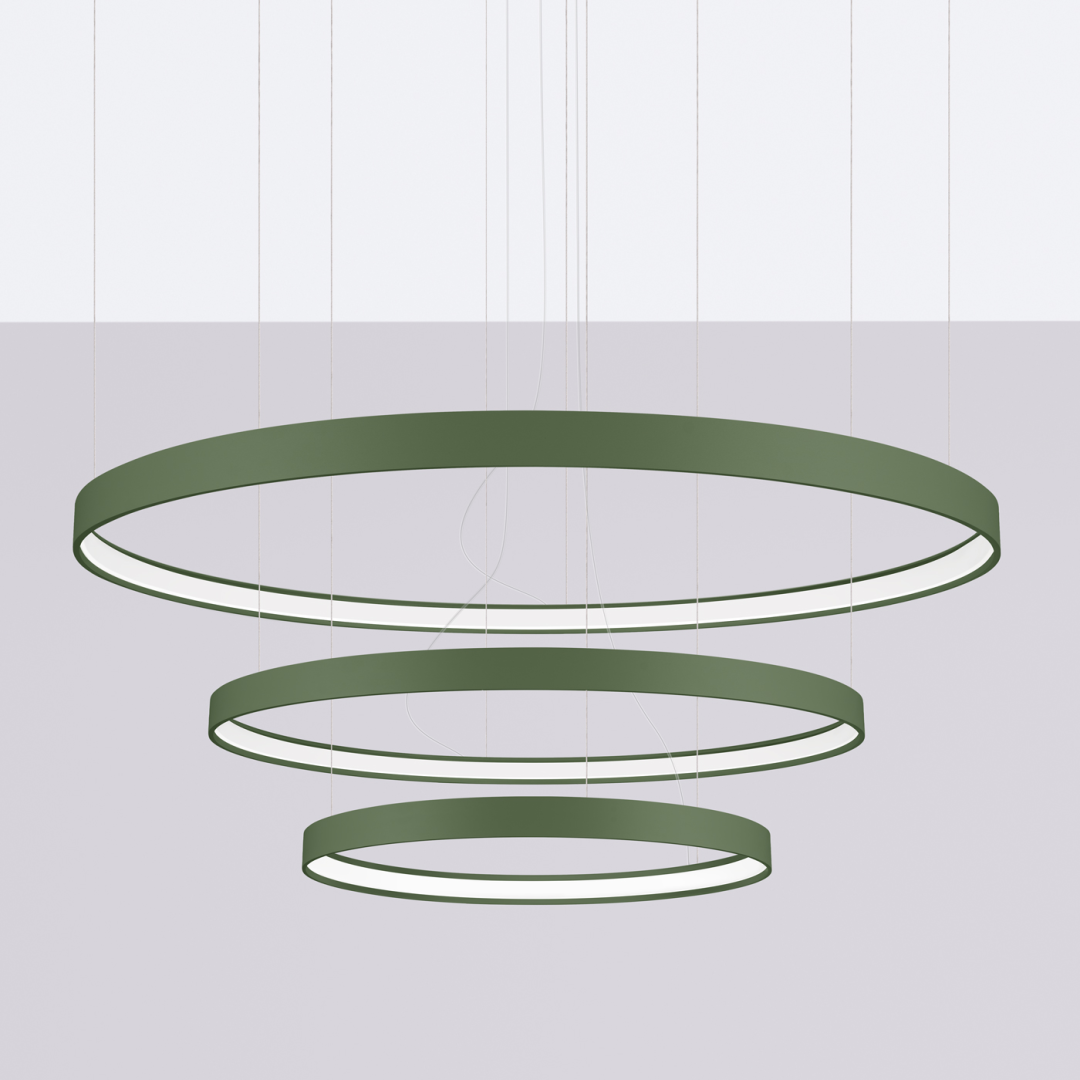 Żyrandol RIO 3 55/78/110 zielona oliwka LED 4000K - 17770