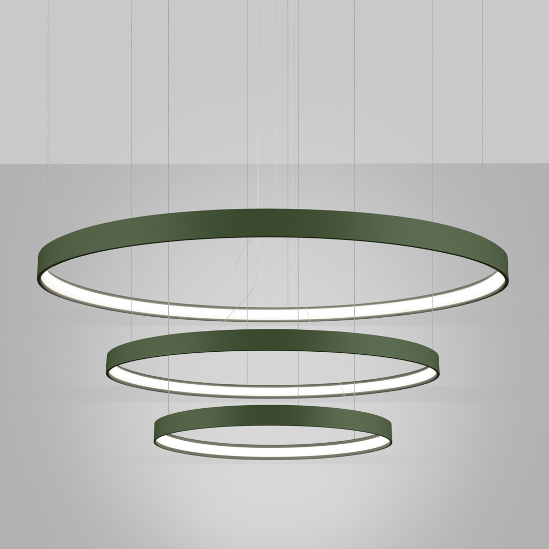 Żyrandol RIO 3 55/78/110 zielona oliwka LED 4000K - 17771