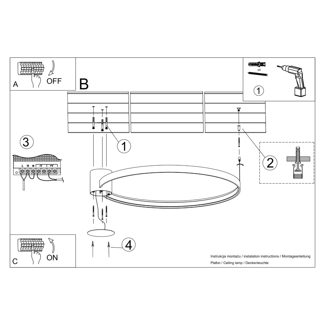Plafon RIO 110 zielony oliwkowy LED 4000K - 17958