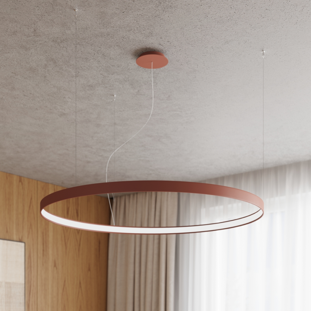 Żyrandol RIO 55 ochra czerwona LED 4000K - 18005