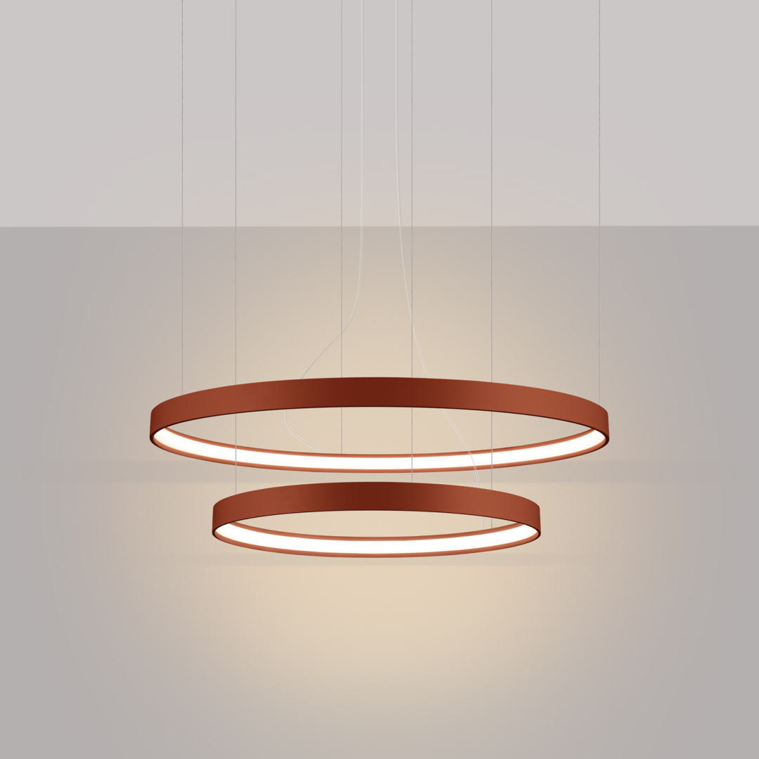 Żyrandol RIO 2 55/78 ochra czerwona LED 3000K - 18049