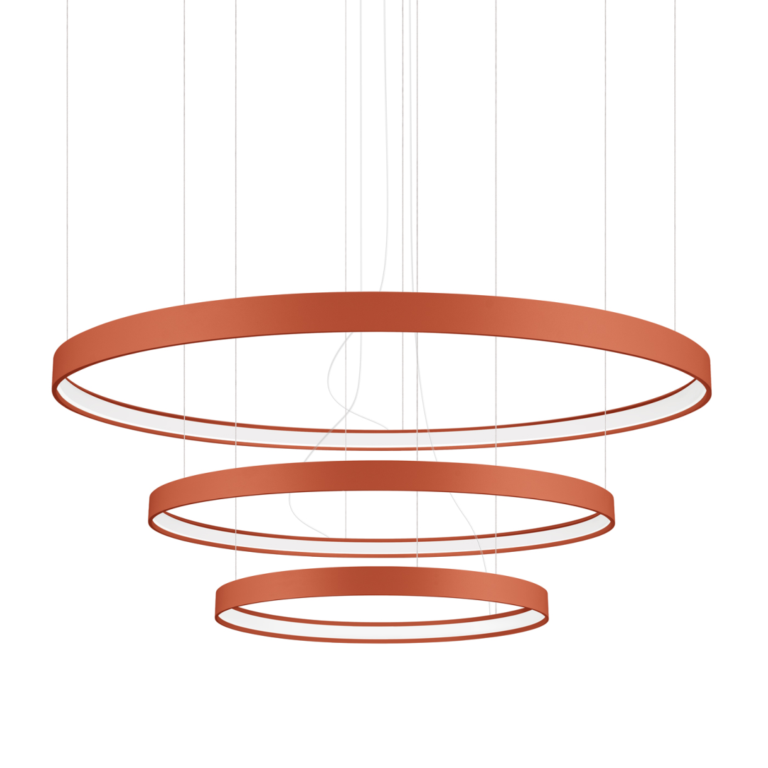 Żyrandol RIO 3 55/78/110 ochra czerwona LED 3000K - 18058