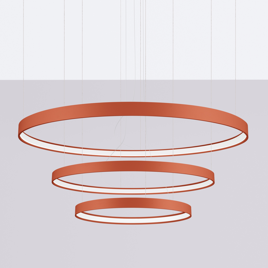 Żyrandol RIO 3 55/78/110 ochra czerwona LED 3000K - 18062