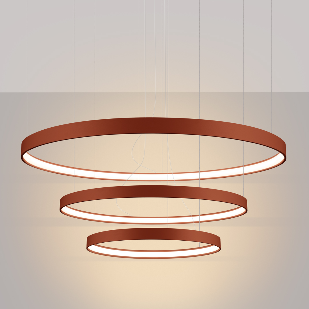 Żyrandol RIO 3 55/78/110 ochra czerwona LED 3000K - 18063