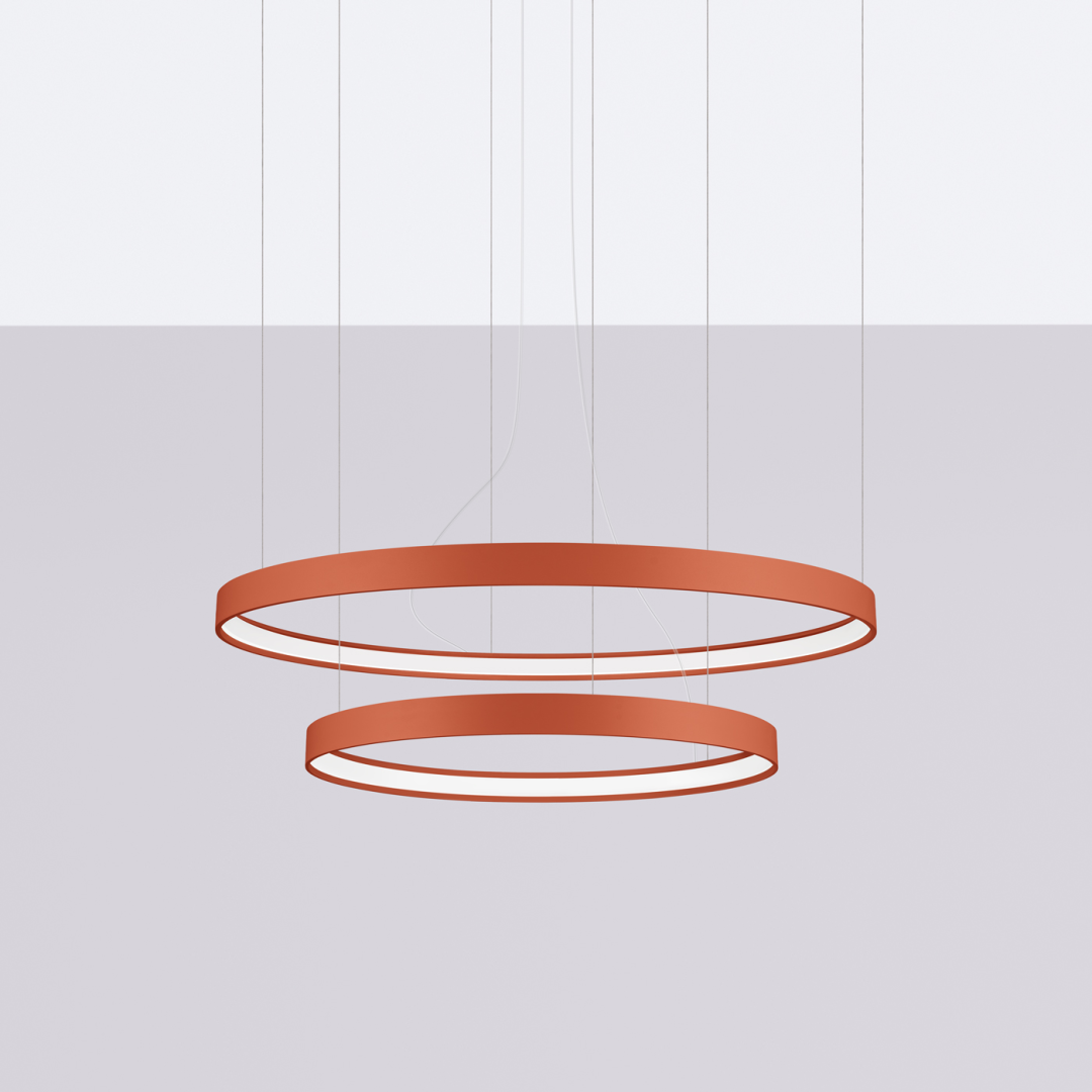 Żyrandol RIO 2 55/78 ochra czerwona LED 4000K - 18076