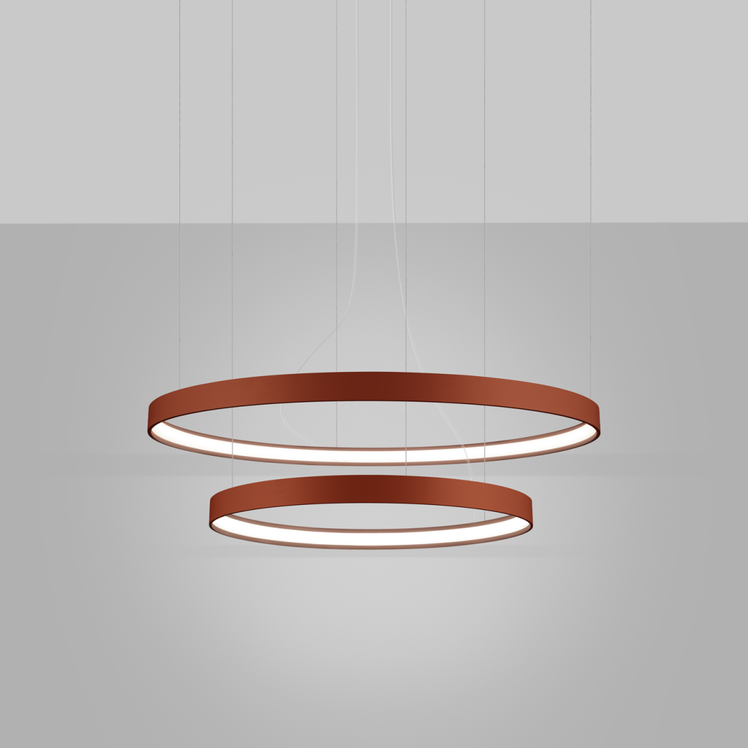 Żyrandol RIO 2 55/78 ochra czerwona LED 4000K - 18077