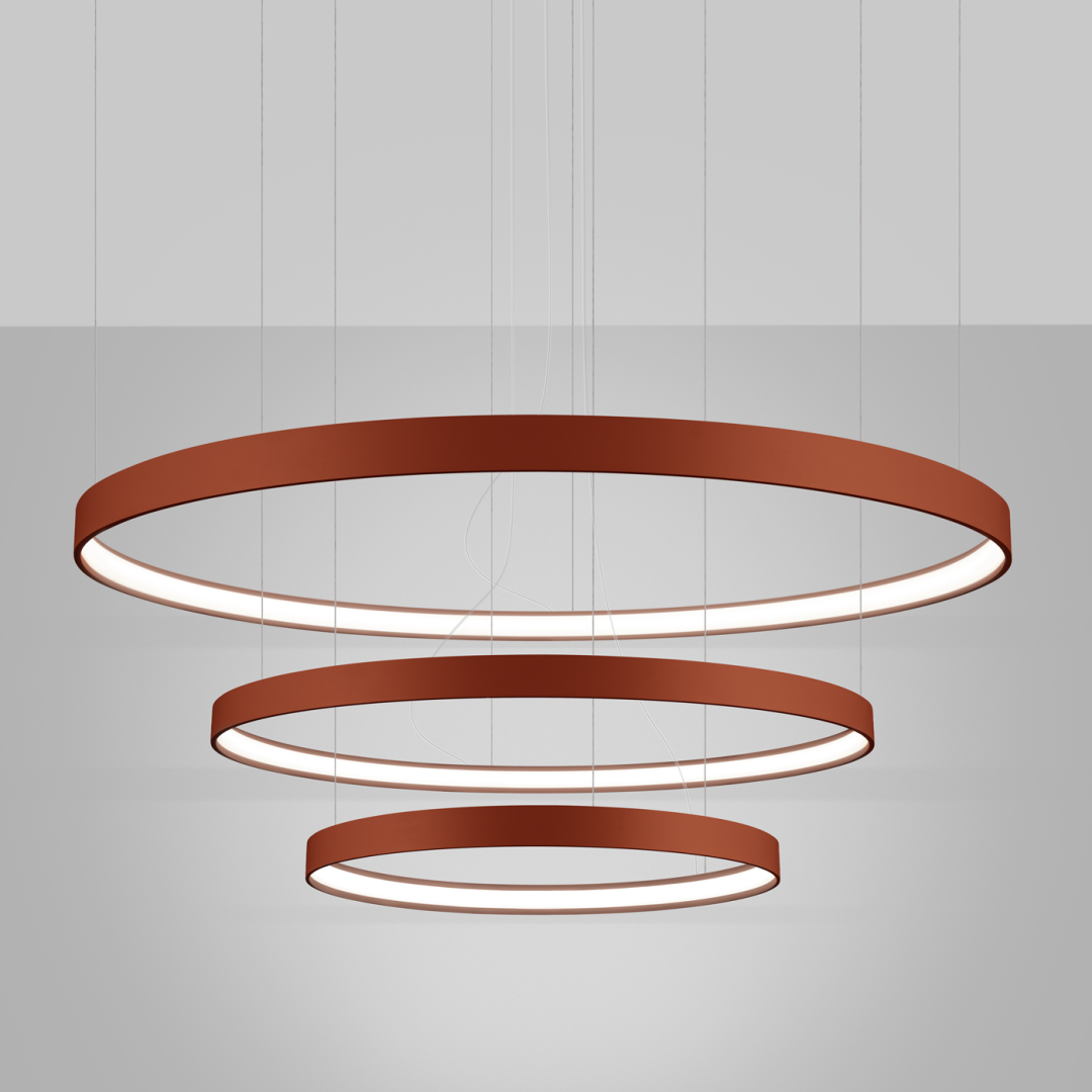 Żyrandol RIO 3 55/78/110 ochra czerwona LED 4000K - 18091