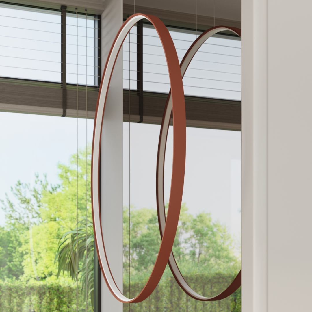 Lampa wisząca RIO 78 ochra czerwona LED 3000K - 18118