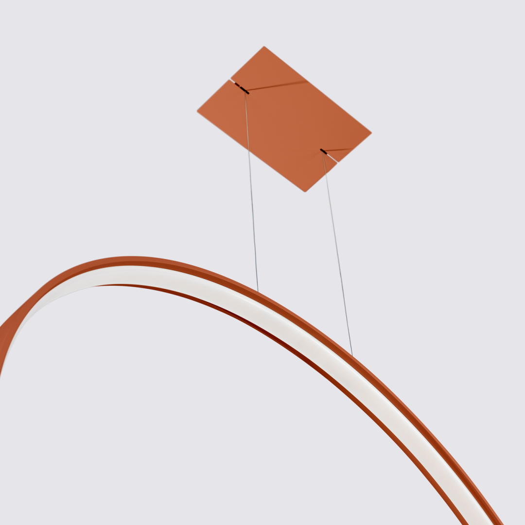 Lampa wisząca RIO 78 ochra czerwona LED 3000K - 18123