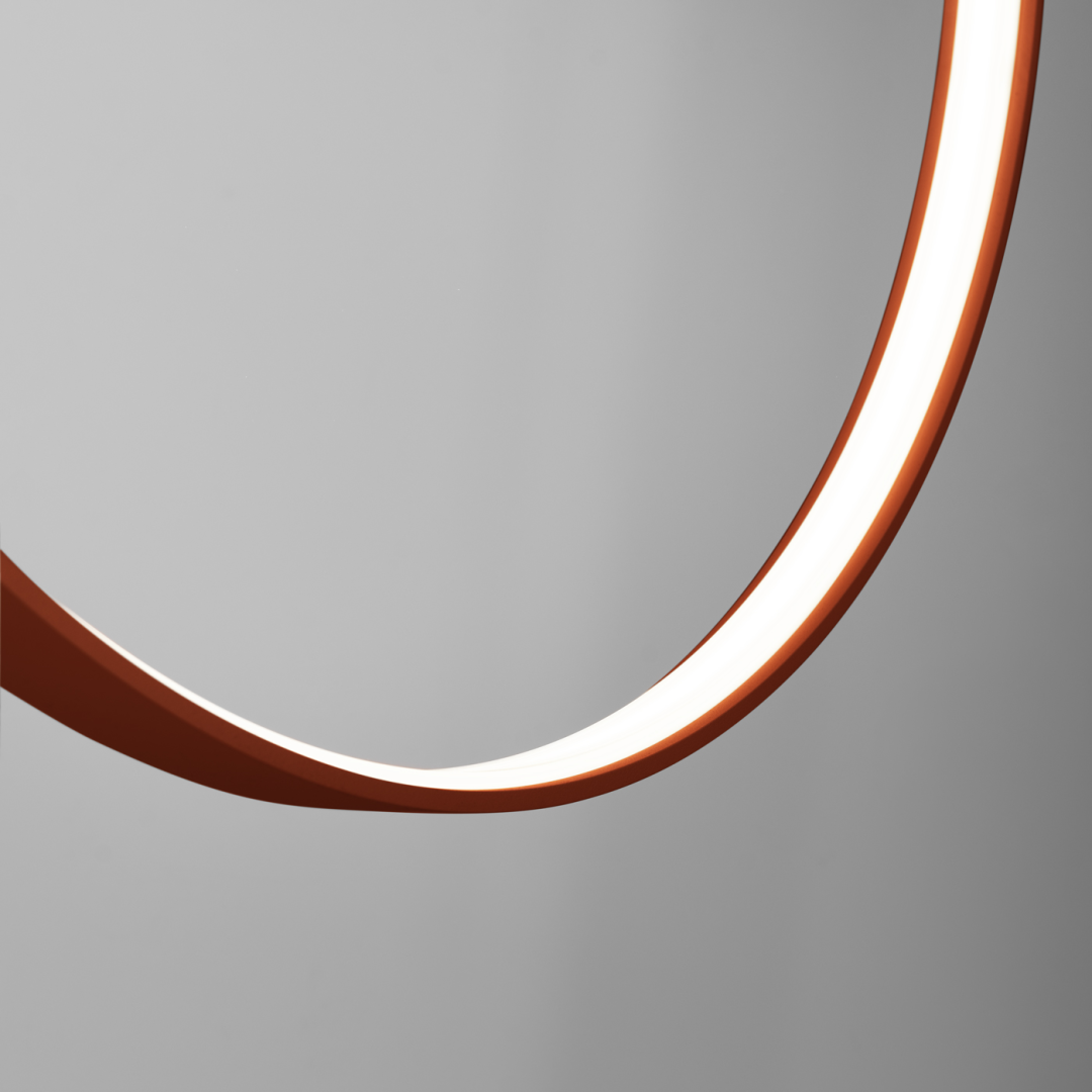 Lampa wisząca RIO 110 ochra czerwona LED 4000K - 18184