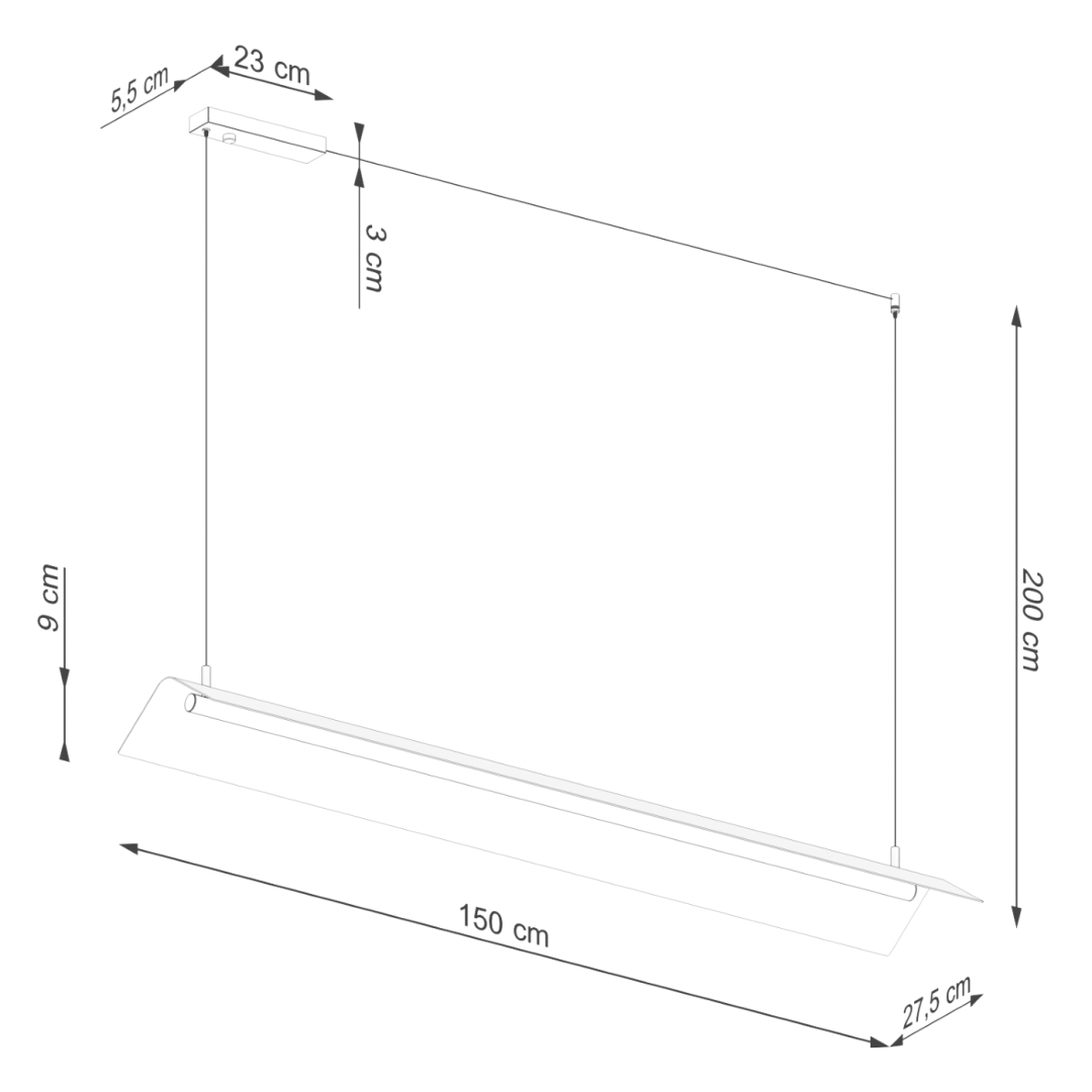Lampa wisząca ELVA biała LED 3000K - 18762
