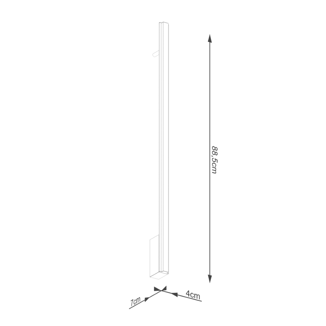 Kinkiet LAGOM 90 ochra czerwona LED 3000K - 18984