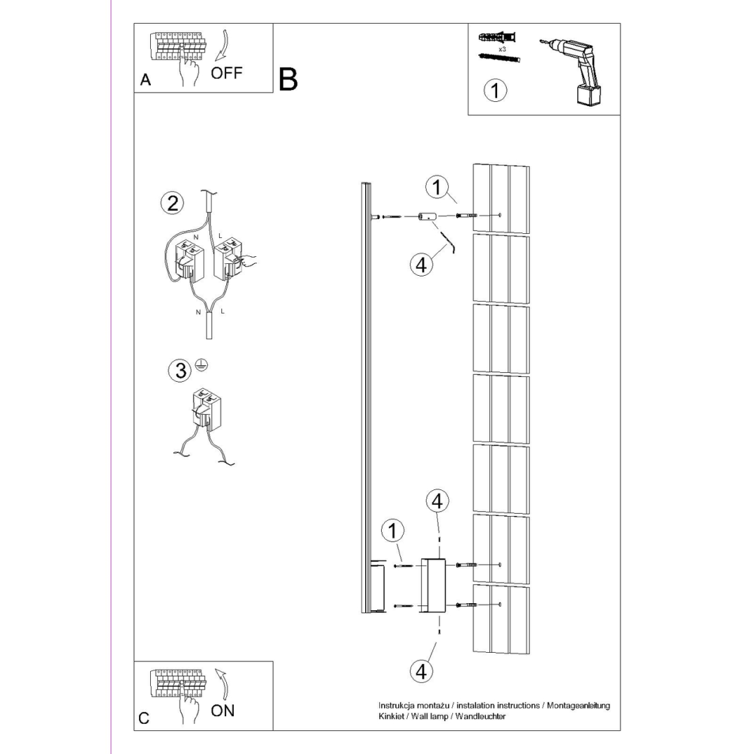 Kinkiet LAGOM 150 ochra czerwona LED 3000K - 19011