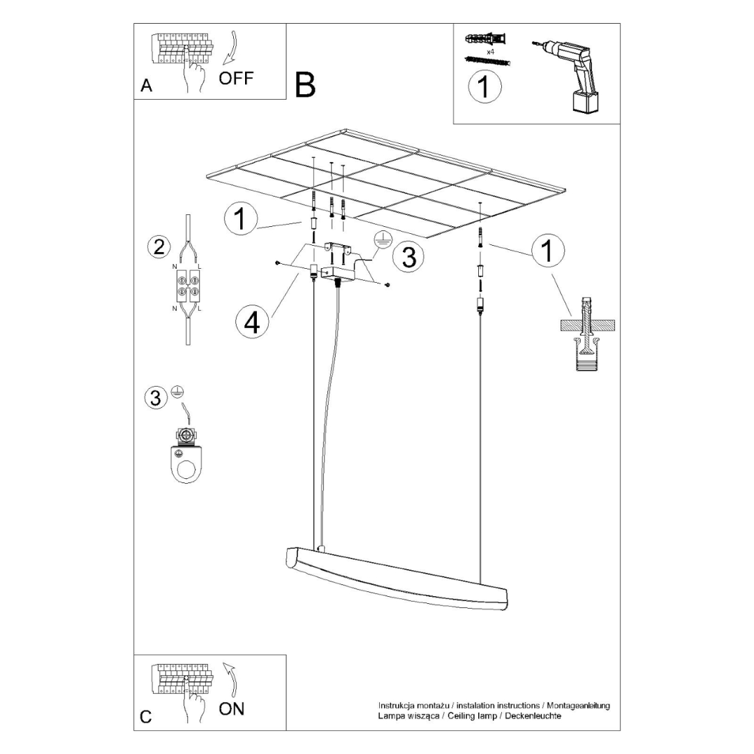 Lampa wisząca JORUN 150 złota LED 3000K - 19155