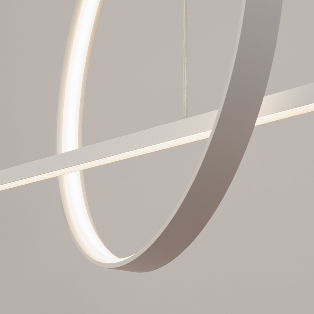 Lampa wisząca GLAD biała LED 3000K - 19219